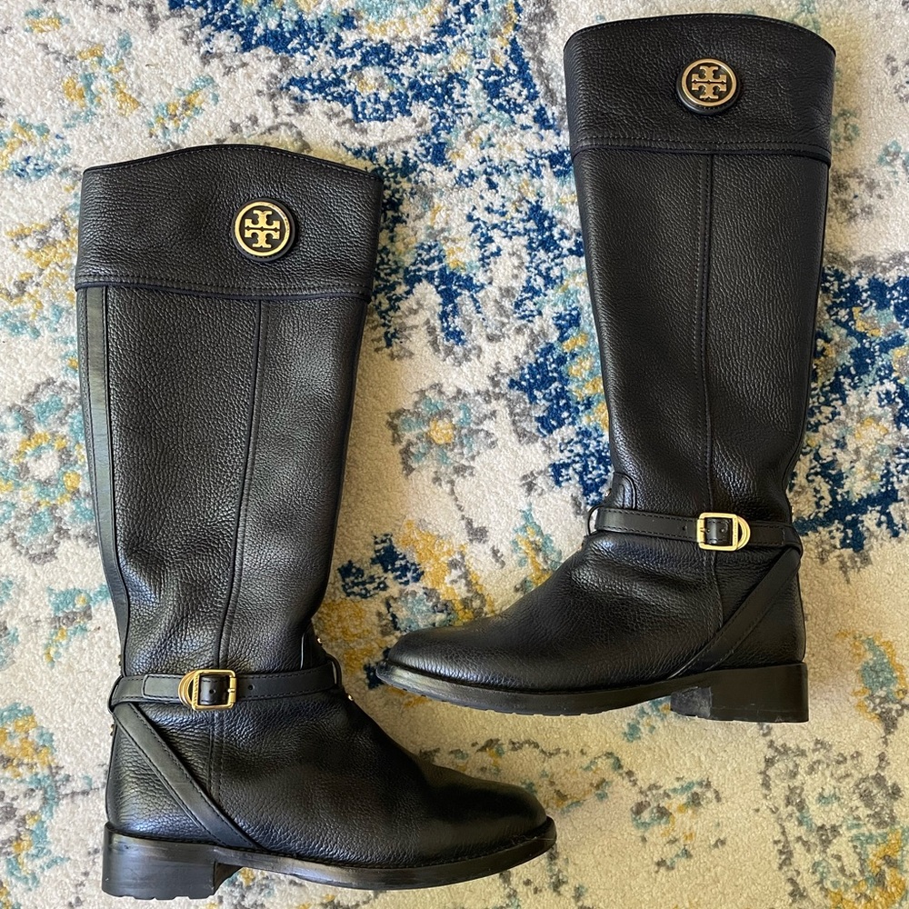 Tory Burch Leather Riding Boots